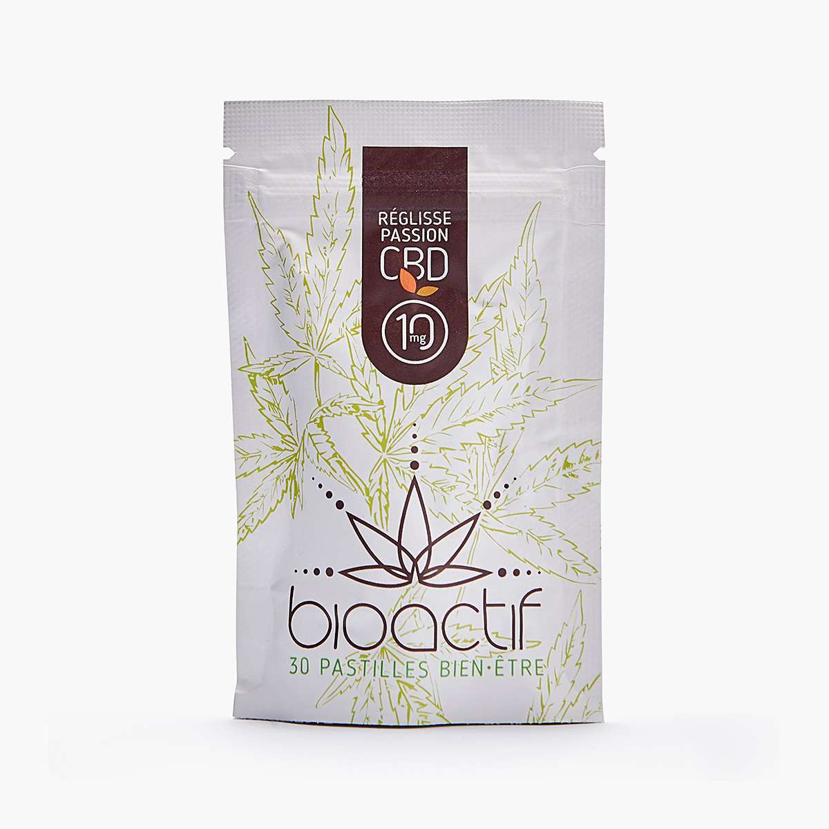 Bioactif Pastilles biologiques de CBD (30 x 10mg) - Passion/Réglisse : 30*10mg de CBD