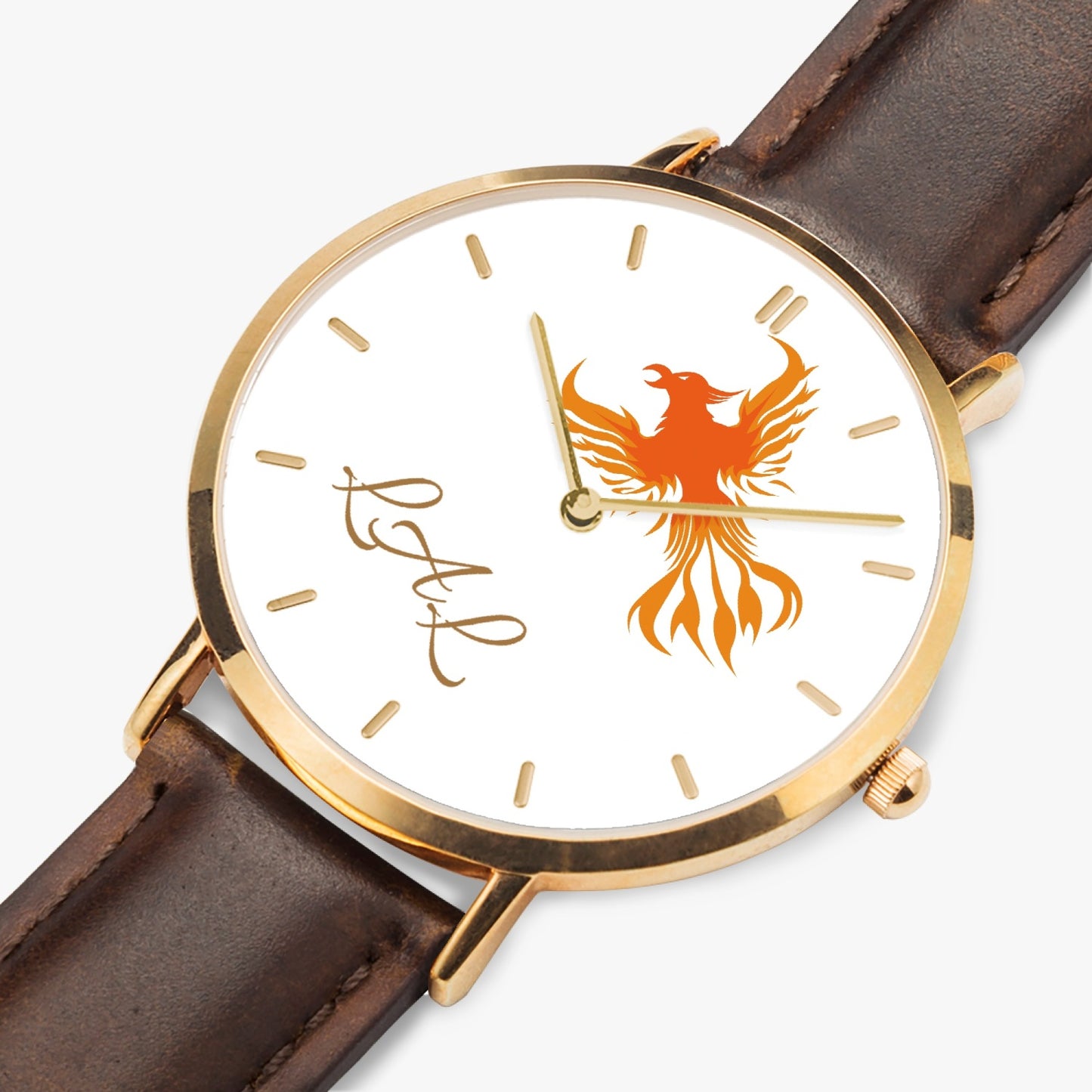 montre a quartz avec bracelet cuir LAL Phoenix