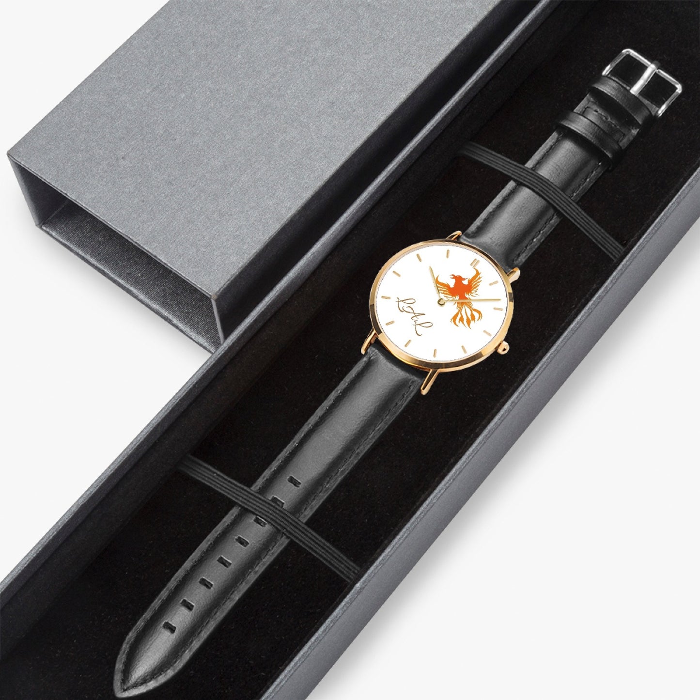 montre a quartz avec bracelet cuir LAL Phoenix