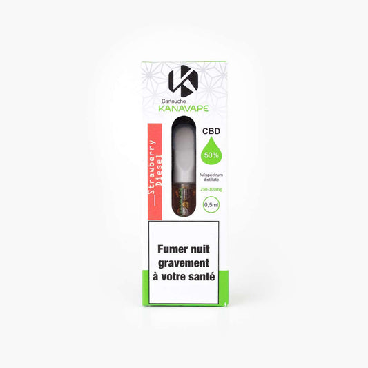 Kanavape Cartouche Vape 0.5 ml CBD 50% - Strawberry Diesel
