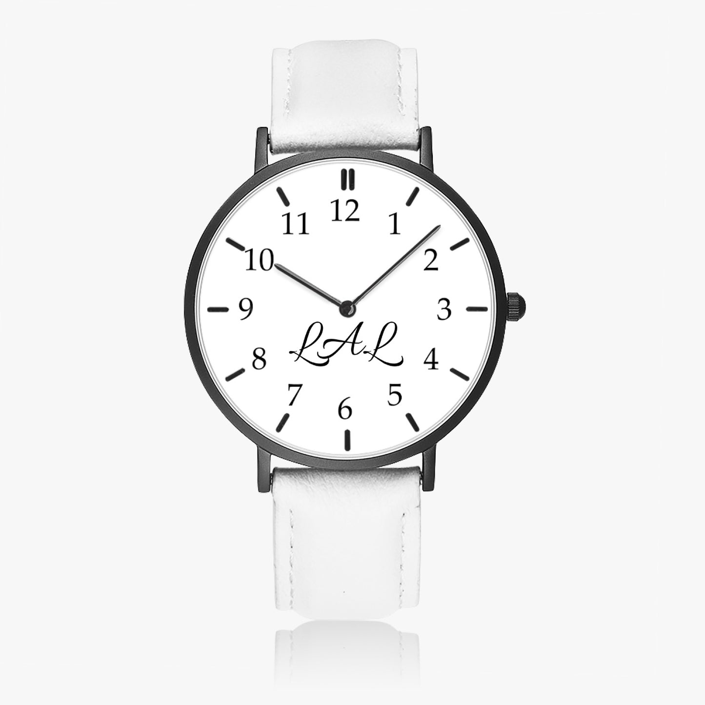 montre quartz avec bracelet en cuir LAL